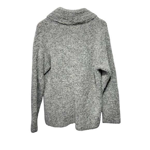 Tabask Handmade Alpaca Blend Cardigan Sweater Women’s Size L Gray Hooded Peru - Picture 2 of 6